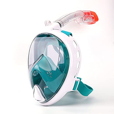 Set Maschere Da Snorkeling, Maschera Da Nuoto Per Snorkeling A Pieno Facciale Set Dry Top Anti-Appannamento E Anti-Perdite Vista Panoramica A 180° Con