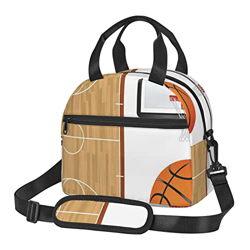 Borsa portatile dello scaldino del pranzo del tabellone del campo da pallacanestro, grande capacità obliqua Lunchbag. precio