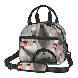 Borsa portatile dello scaldino del pranzo della palla di bowling di sport, grande capacità obliqua Lunchbag. en oferta