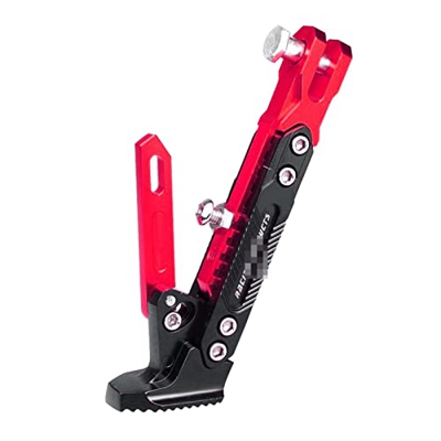 SIZHONGD La staffa laterale del pedale della moto e della bicicletta è realizzata in lega di alluminio regolabile (Color : Red)