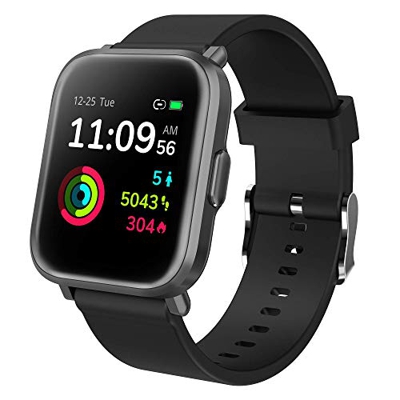 Smartwatch per Donna Uomo Orologio Fitness Contapassi Cardiofrequenzimetro da Polso Conta Calorie Impermeabile 5ATM Android iOS Compatibile Ciclo Mest