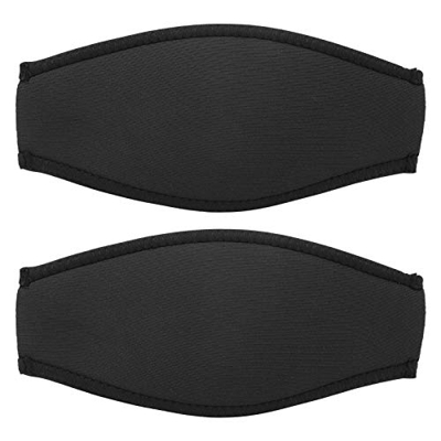 Qaminit Cinturino per Maschera da Sub Copertura Protettiva per Cinturino per Maschera da Sub Cinturino per Capelli (2 Pezzi/Venduti)(Nero)