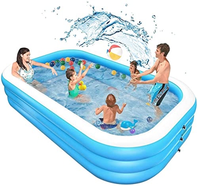 Grande piscina gonfiabile, piscine for bambini, denso PVC Piscina in plastica for bambini for bambini for bambini, piscina for la famiglia rettangolar