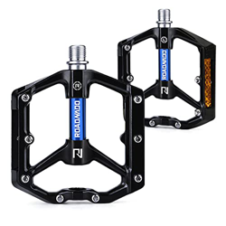 ROADNADO Pedali per bicicletta MTB, in lega di alluminio, antiscivolo, ultra leggeri, riflettenti, per mountain bike, BMX, bici da corsa, 9/16 pollici precio