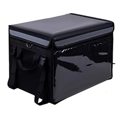 48L Extra Large Thermal Food Bag Cooler Bag Square Refrigerator Box Fresh Food Delivery Backpack Insulated Cool Bag for Meal (Color : Black Size : One precio