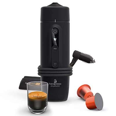 Auto Capsule 21020 HANDPRESSO, Handpresso, Macchina Espresso Portatile a Capsula Nespresso Compatibile per Auto 12V/24V