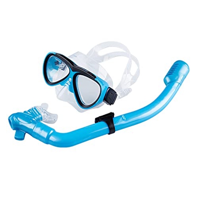 RobinEllis Viso Bambini Maschera Subacquea Bambini HD Scuba Snorkel Goggles Set Snorkel Tube Kid Diving Goggles,Blue,One Size
