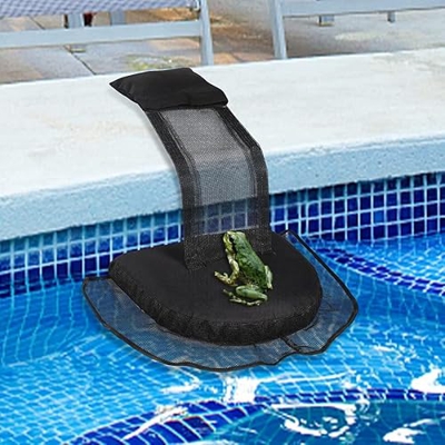CHENXMING Rana Log per piscina, rampa di fuga per animali e rampe galleggianti, accessori per piscina e spa, risparmio di rane e anatre, colore nero