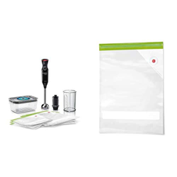 Bosch ErgoMixx Frullatore ad Immersione con Funzione Sottovuoto da 1000 W, Nero + Sacchetti per Sottovuoto 3.8L en oferta