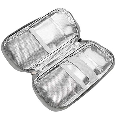Borsa frigo per insulina, borsa termica per medicinali, portatile, multistrato, leggera, ecologica, impermeabile, tessuto Oxford, design con cerniera 
