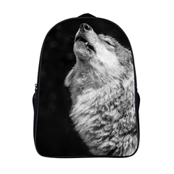 CNSMCWG Borsa da scuola unisex Animal Cool Wolf Zaino alla moda per adolescenti Zaino per campeggio, escursionismo, passeggiate, ciclismo （40x28x16cm） precio