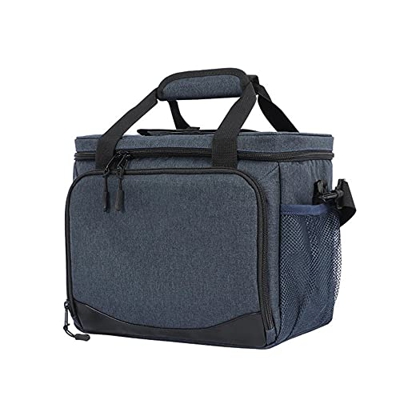 Large Cooler Bag Frosted Oxford Cloth Lunch Bag Detachable Shoulder Strap Waterproof Insulation Portable Top Opening with Portable Corkscrew for Campi