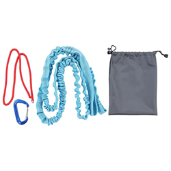 Corda da traino per bicicletta Resistente all'usura Assorbimento degli urti Resiliente Pratico Guinzaglio con fibbia Compatibile con qualsiasi bici Ci características