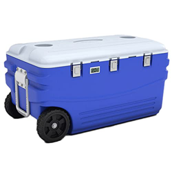 Portable 155-Quart Wheeled Ice Chest Heavy Duty High Performance Roto-Molded Commercial Grade Insulated Rolling Cooler Organizers (Size : 80l) (100l) en oferta