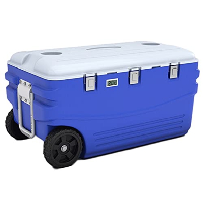 Portable 155-Quart Wheeled Ice Chest Heavy Duty High Performance Roto-Molded Commercial Grade Insulated Rolling Cooler Organizers (Size : 80l) (100l)