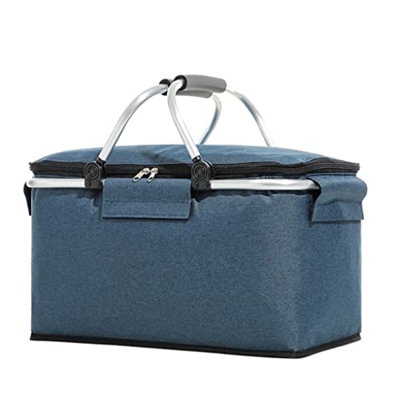 Portable 30-Can Cooler Bag Insulated Leakproof Soft Sided Cooler Bag Collapsible Portable Cooler for Camping Picnic Lunch BBQ Beach Organizers (Color 