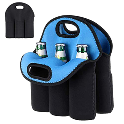 LJFZMD Borsa da Picnic per Portabottiglie, 6 Bottiglie Portabottiglie Isolata, Portabottiglie in Neoprene Isolante Borsa da Trasporto per Spiaggia, Am en oferta