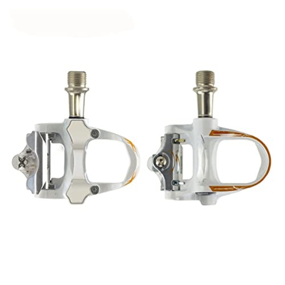 FIVENUM Pedali Senza Clip Senza Bici in Lega di magnesio con 2 Paia pedili di Auto-Blocco compatibili con Tacchetti 235G (Color : XRF07MC White)