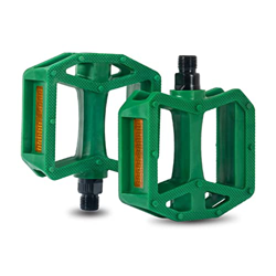 FIVENUM Pedali for Bici in Nylon pedili di Bici Piatti Ultra Leggeri for Mountain Bike 9/16 1/2"Seguito Du Pedali Cuscinetti (Color : PE012GR) en oferta