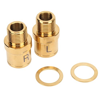 Betued Estensione del Pedale della Bicicletta Distanziatore del Pedale esteso Senza attrito 20 mm antiruggine con Guarnizione per Bici da Strada