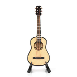 Modello di chitarra, espositore Accessori per casa delle bambole Ornamenti artigianali Liscio e lucido Bellissimo legno con supporto per chitarra per  en oferta