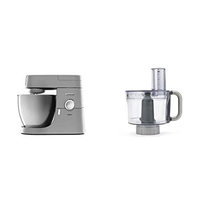 Kenwood KVL4170S Impastatrice Planetaria Chef XL, Robot da Cucina Mixer & KAH647PL Accessorio Robot da Cucina, Food Processor per Impastatrice Planeta