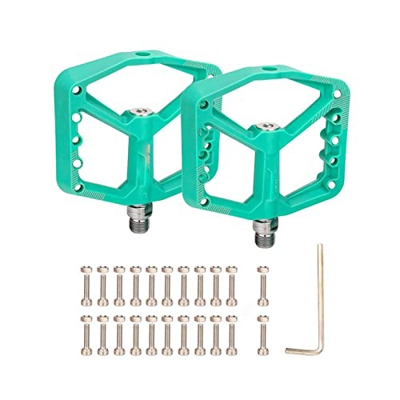 FIVENUM MTB Mountain Cuscinetti a Pedale Piatto Ultraleggero BMX Big Foot Anti-Slip Du Boccola in plastica in Nylon Colorata 9/16"Bicicletta (Color : 