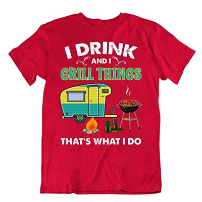 ANQUAN Camping Outside Trip Tshirt Tee Cool Vintage Gift Cute Funny Outdoor Fresh Grill