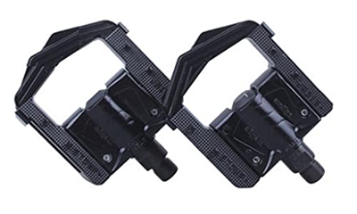 Pedali per Biciclette Pieghevoli Pedali MTB Mountain Road Bike Pedali piegati in Alluminio Pedali per Biciclette Pedali Bici (Color : Full Black)