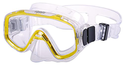 aquazon Kids Junior - Occhiali da snorkeling per bambini, da 3 a 7 anni, molto resistenti, ottima vestibilità, colore: giallo trasparente características