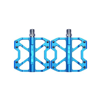 FIVENUM MTB Pedale Bici Cuscinetto sigillato Anti-Slip Du Pedale Ultra Leggero Blu Rosso Nero (Color : Blue)