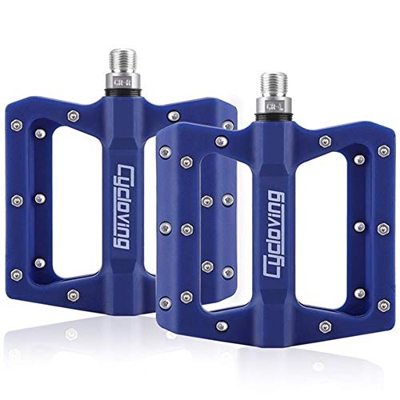 Pedale Pedali della Bicicletta 3 Cuscinetto sigillato Nylon Antiscivolo Ciclo Ultralight Ciclismo Mountain Bike MTB Accessori Pedali Bici (Color : Blu