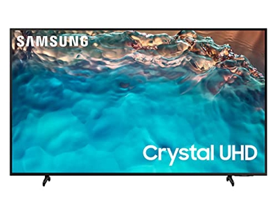 Samsung TV Crystal UHD UE75BU8070UXZT, Smart TV 75" Serie BU8070, Crystal UHD 4K, Alexa e Google Assistant integrati, Black, 2022, DVB-T2