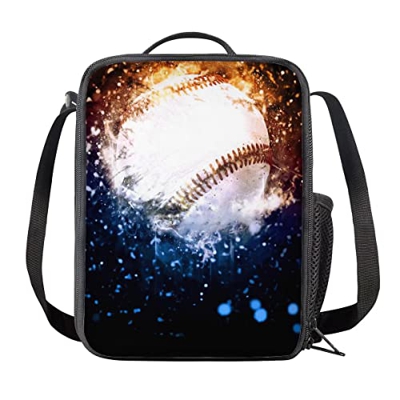 Coloranimal Borsa termica per il pranzo da calcio, con porta bottiglie, per studenti, da picnic