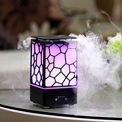 200ml Water Cube Aroma Diffuser Essential Oil Diffuser LED Lights Air Humidifier Timing Mist Maker Home Air Purifier (Color : A)