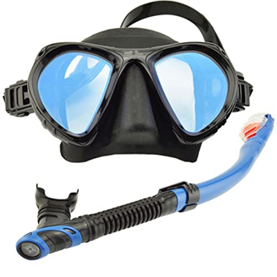 Set di snorkeli, regali subacquei, copertura per immersioni per il viso facciale per facciale a secco con tubo di respirazione per uomo donna adulto 2