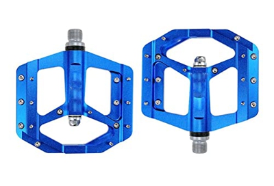 FIVENUM Pedali a Pedale Piatto a Pedale sigillato CNC Corpo in Alluminio for MTB Road Mountain Bike 3 Cuscinetto Pedale for Biciclette (Color : Blue)