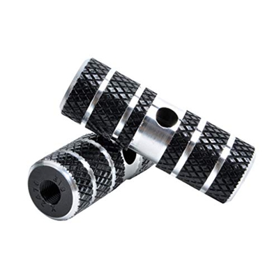 Pedali da 2 Pezzi Pedane poggiapiedi per Assi Pedali Posteriori Antiscivolo per Ciclismo BMX Tubo Lavandino Perde Acqua (Black, One Size)