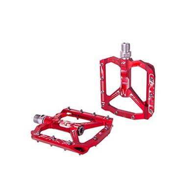 FIVENUM Pedale in Bicicletta Ultra Luce Piena CNC Pedale di Mountain Bike L7U Materiale + Pedale in Alluminio Cuscinetto DU (Color : Red)