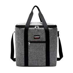 FNKDOR Borsa da spiaggia da picnic, alla moda, campeggio, isolante, borsa multifunzione, grigio., Taglia unica en oferta