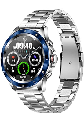 Smartwatch Uomo Donna con Bluetooth Chiamata 1,3 Pollici HD Fitness Trackers Orologio con Cardiofrequenzimetro Sonno Contapassi Calorie per Samsung Xi