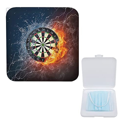 Yuzheng Scatola Di Immagazzinaggio Della Maschera Portatile Freccette Ice Fire Custodia Usa E Getta Per Maschere Protettive Per Maschere 13cmx13cm