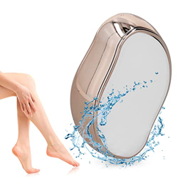 Depilatore Donna Indolore, Depilatore di Cristallo Crystal Hair Eraser Indolore Sicuro Epilatore per Braccia Gambe per Donna (Superficie Bianca Oro Ro en oferta