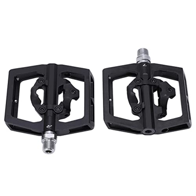 Demeras Set di Pedali per Bici, Corpo in Lega di Alluminio Antiscivolo Albero in Acciaio al Cromo molibdeno Kit Pedali per Bicicletta con buona Presa 