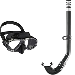 Cressi Perla, Maschera Subacquea a Vetri Separati per Pesca, Apnea, Snorkeling e Immersioni Unisex-Adult, Nero, Taglia Unica & Gringo Snorkel, Unisex  características