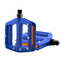FIVENUM Pedale di Montagna for la Bicicletta MTB Pedali Bici a Pedali Piatti Fibra di Nylon Ant-Skid Piede Sport Pedale MTB Accessori (Color : Blue) características