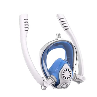 YOFUG Scuba Tank K2 Maschera di Snorkeling di Snorkeling di Snorkeling di Snorkeling a Doppio Canale. per Immersioni subacquee (Color : White, Size : 