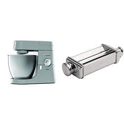 Kenwood KVL4170S Chef XL, Impastatrice Planetaria, 1200 W, 6.7 litri, Acciaio Inossidabile/Alluminio, Grigio & KAX980ME Sfogliatrice per Impastatrice  en oferta