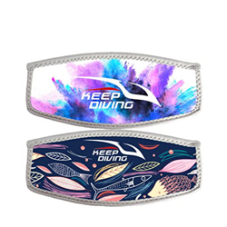 wisoolkic KEEP DIVING Maschera subacquea da 2 mm Fascia stampata su entrambi i lati Sport acquatici Sbiadisce raramente Attrezzatura da snorkeling per características