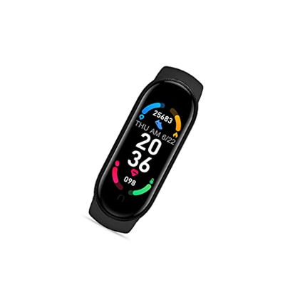 Weilifang M6 Smartwatch Impermeabile Fitness Schermo a colori Messaggio Promemoria Contapassi in più lingue Smartwatch, Nr.1
